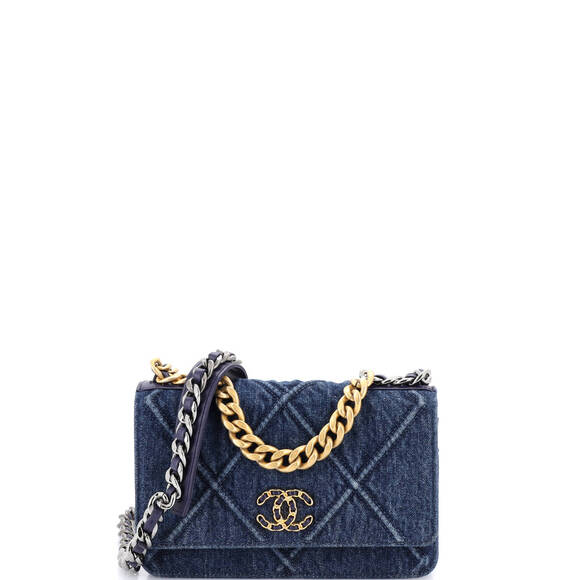 Chanel Handbags - Chanel 19 Wallet on Chain Quilted Denim